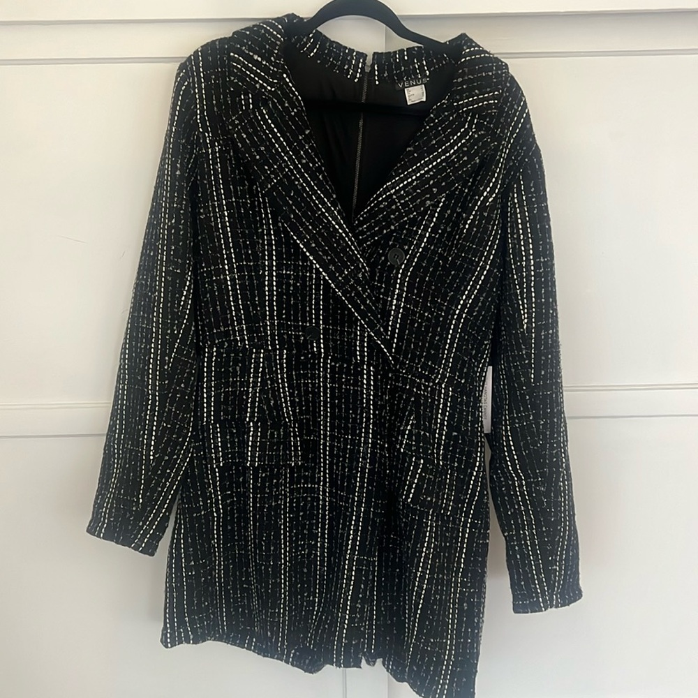 Tweed black romper